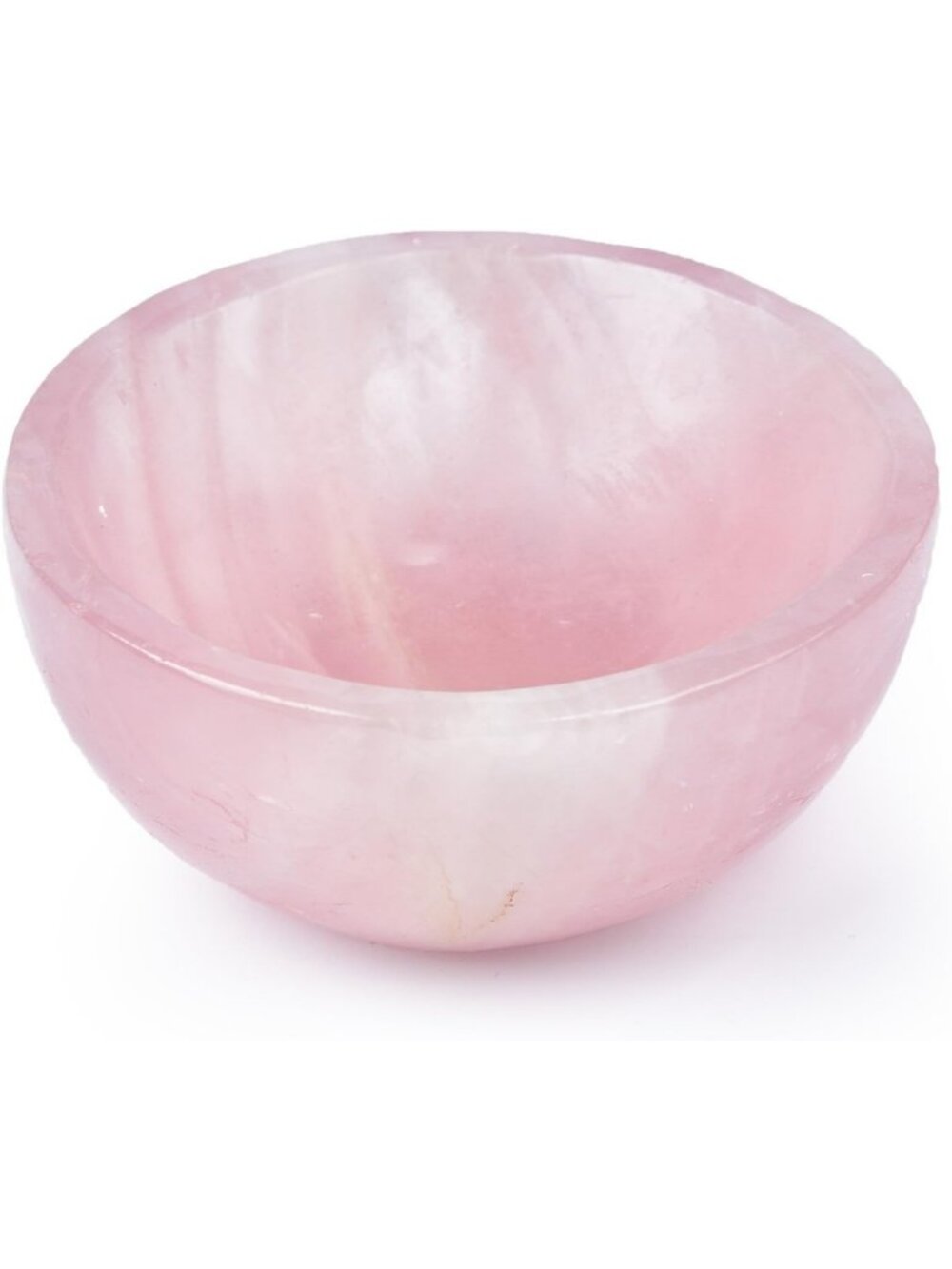 Hand-Carved Natural Rose Quartz Bowl | Pink Gemstone Decor for Reiki Healing
